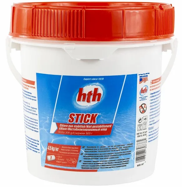 HTH Sticks Chloortabletten 300 Grams 4,5 Kg 3 HTH Sticks Chloortabletten 300 Grams 4,5 Kg