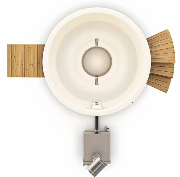 Houtgestookte Hottub Met Filteraansluiting - 4-6 Personen - Wit 5 Houtgestookte Hottub Met Filteraansluiting - 4-6 Personen - Wit - Afbeelding 3