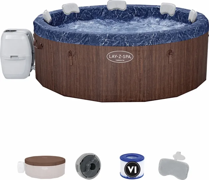 Bestway Lay-Z Spa Toronto AirJet Plus Opbouw Spa - 7 Persoons 4 Bestway Lay-Z Spa Toronto AirJet Plus Opbouw Spa - 7 Persoons - Afbeelding 2