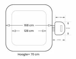 NetSpa Caïman Opblaasbare Spa - 4 Persoons -Bestway Verkoop netspa caiman afmetingen