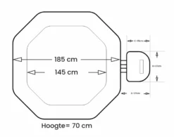 NetSpa Python Opblaasbare Spa - 6 Persoons -Bestway Verkoop netspa python afmetingen