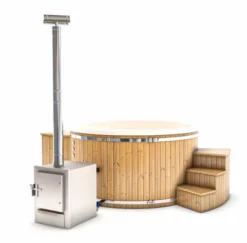 Houtgestookte Hottub Met Filteraansluiting - 4-6 Personen - Wit 8 Houtgestookte Hottub Met Filteraansluiting - 4-6 Personen - Wit -Bestway Verkoop vooraanzicht incl